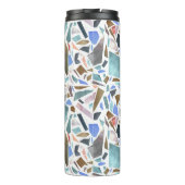 Bouteilles Isothermes Aquarelle Abstraite : arrière - plan blanc dessiné (Dos)