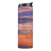 Bouteilles Isothermes Aquarelle Abstraite : Bleu orange (Tourné sur la gauche)