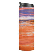 Bouteilles Isothermes Aquarelle Abstraite : Bleu orange (Tourné sur la droite)