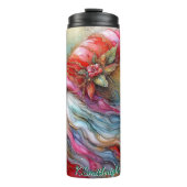 Bouteilles Isothermes Aquarelle Abstraite Noël Gnome Art (Devant)