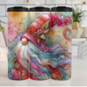 Bouteilles Isothermes Aquarelle Abstraite Noël Gnome Art