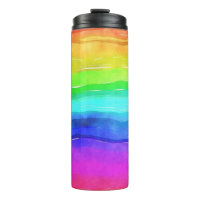 Aquarelle Abstraite Peint Rayures arc-en-ciel