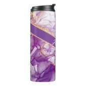 Bouteilles Isothermes Aquarelle amusante violet Arrière - plan avec des (Tourné sur la gauche)