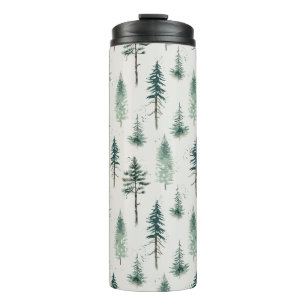 Bouteilles Isothermes Aquarelle Arbres de Noël Motif de vacances