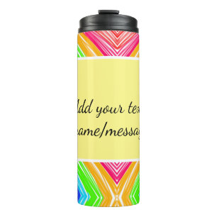 Bouteilles Isothermes Aquarelle arc-en-ciel ajoutez nom texte message pe