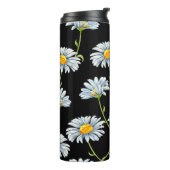 Bouteilles Isothermes Aquarelle. Arrière - plan floral sans couture (Tourné sur la gauche)