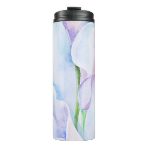 Bouteilles Isothermes aquarelle avec 3 callas