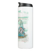 Bouteilles Isothermes Aquarelle bleu tropical (Tourné sur la droite)