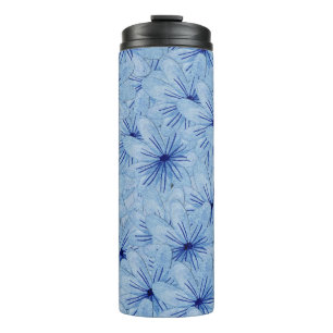 Bouteilles Isothermes Aquarelle Bouquet de fleurs sauvages bleues