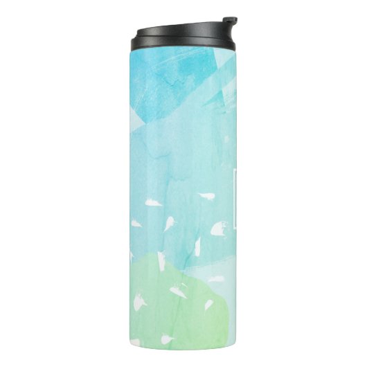Bouteilles Isothermes Aquarelle Brush Strot Monogram Thermal Tumbler (Tourné sur la gauche)