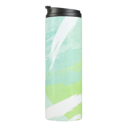 Bouteilles Isothermes Aquarelle Brush Strot Monogram Thermal Tumbler (Tourné sur la droite)
