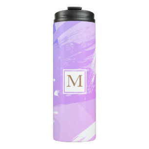 Bouteilles Isothermes Aquarelle Brush Strot Monogram Thermal Tumbler