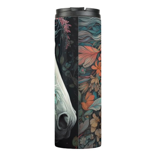 Bouteilles Isothermes Aquarelle Cheval blanc (Dos)