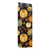 Bouteilles Isothermes Aquarelle Citrouilles : Automne Motif sans couture (Tourné sur la droite)