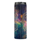 Bouteilles Isothermes Aquarelle couleur Mandala or élégant Nebula (Dos)