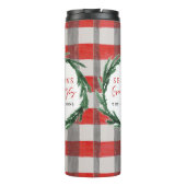 Bouteilles Isothermes Aquarelle couronne et chèque cadeau de Noël (Dos)