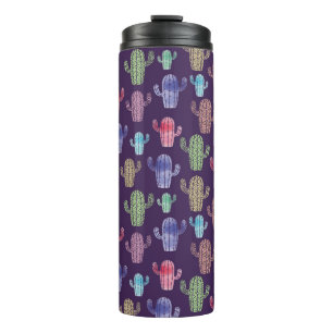 Bouteilles Isothermes Aquarelle de cactus tendance tirant en continu mot
