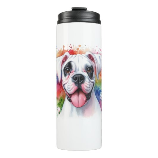Bouteilles Isothermes Aquarelle de chien de boxe (Devant)