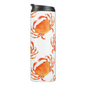 Bouteilles Isothermes Aquarelle de crabe : Motif Arrière - plan blanc (Tourné sur la droite)