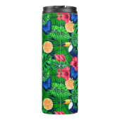 Bouteilles Isothermes Aquarelle de jardin toucan et tropical (Dos)