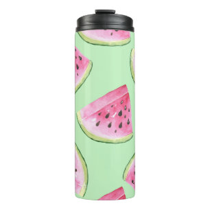 Bouteilles Isothermes Aquarelle de pastèque, motif d'été sans soudure.