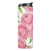 Bouteilles Isothermes Aquarelle de pivoines roses (Tourné sur la gauche)