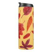 Bouteilles Isothermes Aquarelle des feuilles rouges (Tourné sur la droite)