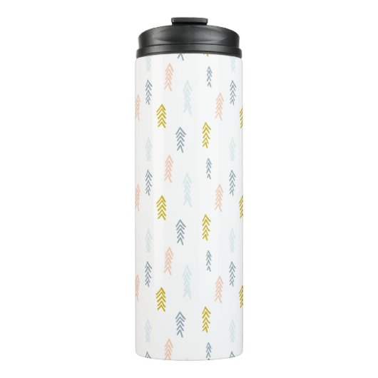 Bouteilles Isothermes Aquarelle douce Chevron Motif (Devant)