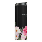 Bouteilles Isothermes Aquarelle Doux rose blanc Roses illustration (Tourné sur la gauche)