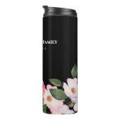 Bouteilles Isothermes Aquarelle Doux rose blanc Roses illustration (Tourné sur la droite)