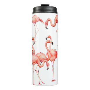 Bouteilles Isothermes Aquarelle flamingo sans couture motif. Peint à la