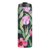 Bouteilles Isothermes Aquarelle fleurie, belle motif sans couture. (Devant)