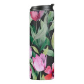 Bouteilles Isothermes Aquarelle fleurie, belle motif sans couture. (Tourné sur la gauche)