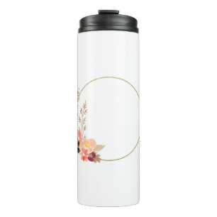 Bouteilles Isothermes Aquarelle Fleurs Aquarelle Fleurs Cadre