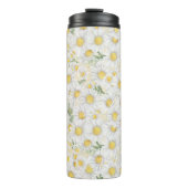 Bouteilles Isothermes aquarelle fleurs blanches motif (Devant)