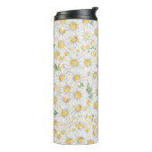 Bouteilles Isothermes aquarelle fleurs blanches motif (Tourné sur la gauche)