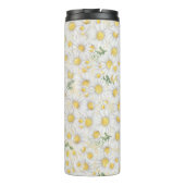 Bouteilles Isothermes aquarelle fleurs blanches motif (Dos)