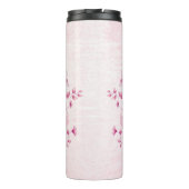 Bouteilles Isothermes Aquarelle Fleurs roses Paruline thermique (Dos)