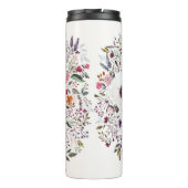 Bouteilles Isothermes Aquarelle Floral Wreath Mariage Bridesmaid Cadeau (Dos)