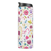 Bouteilles Isothermes Aquarelle Florale Botanique Hérisson Motif (Tourné sur la droite)