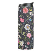 Bouteilles Isothermes Aquarelle Florale : Motif d'été doux. (Tourné sur la gauche)