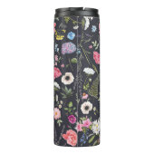 Bouteilles Isothermes Aquarelle Florale : Motif d'été doux. (Dos)