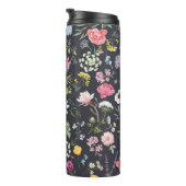 Bouteilles Isothermes Aquarelle Florale : Motif d'été doux. (Tourné sur la droite)