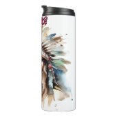 Bouteilles Isothermes Aquarelle frappante : chef de la femme autochtone (Tourné sur la droite)