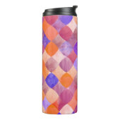 Bouteilles Isothermes Aquarelle géométrique, écailles de poissons arabes (Tourné sur la gauche)