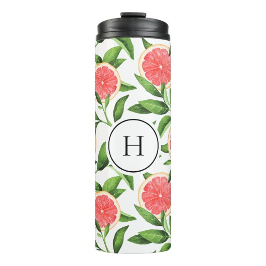 Bouteilles Isothermes Aquarelle Grappe Motif Monogramme (Devant)