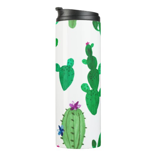 Bouteilles Isothermes Aquarelle illustration de cactus du désert à encre (Tourné sur la droite)