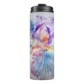 Bouteilles Isothermes Aquarelle Iris Fleur Peinture art iris Violet (Devant)