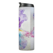 Bouteilles Isothermes Aquarelle Iris Fleur Peinture art iris Violet (Tourné sur la droite)