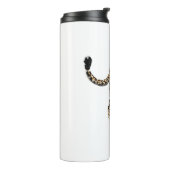 Bouteilles Isothermes aquarelle léopard jungle chat peint vert animal (Tourné sur la gauche)